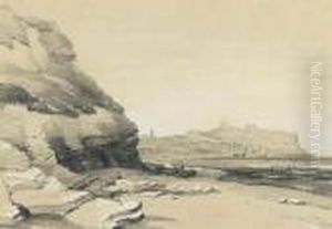 View Of Dover From The Beach by Henry Barlow Carter