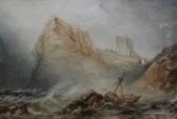 Tantallon Castle With Ship In Distress - view 1