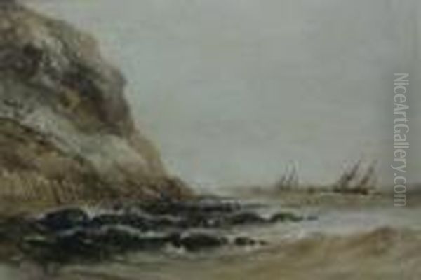 Sailing Boats At The Castle Foot Scarborough - view 1