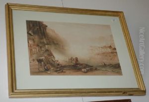The Village Of Staithes, Near Whitby by Henry Barlow Carter