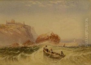 Rowing Boat Off Black Rocks Whitby
