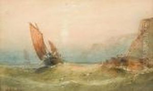 Northumbria Coast At Dusk by Henry Barlow Carter