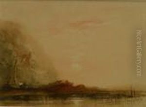 Cottages At The Cliff Foot by Henry Barlow Carter