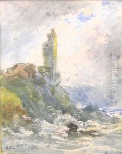Stormy Coastal Scene by Henry Barlow Carter