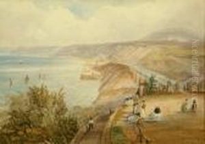 Promenade And Viaduct, 
Scarborough South Bay; View Over The Rooftop, South Bay, Scarborough by Henry Barlow Carter