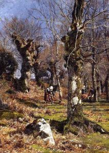 Gathering Leaves by Hugh Bolton Jones