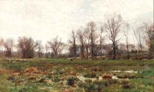 Landscape with Cows by Hugh Bolton Jones