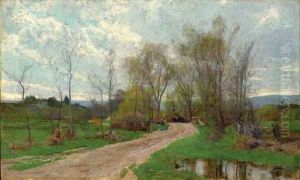 Road Through A Wooded Landscape by Hugh Bolton Jones