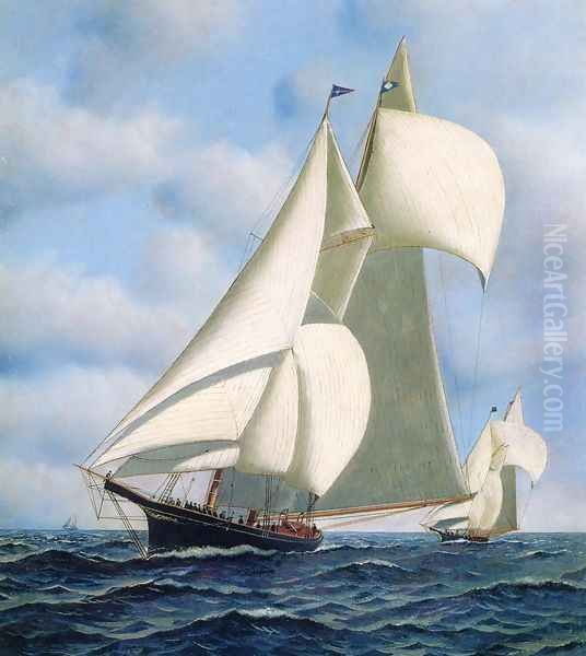 Sappho vs. Livonia, Americas Cup, 1871 - view 1