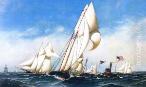 Rounding the Mark, NYCC Regatta 1886
