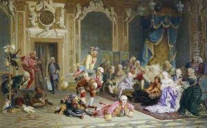 Jesters at the Court of Empress Anna, 1872 by Valery Ivanovich Jacobi