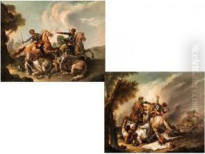 Paar Reiterschlachten by Francesco Giuseppe Casanova