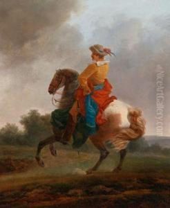 Einvornehmer Reiter In Der Levade by Francesco Giuseppe Casanova