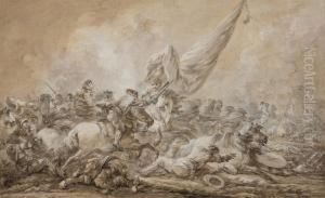 A Battle Scene by Francesco Giuseppe Casanova