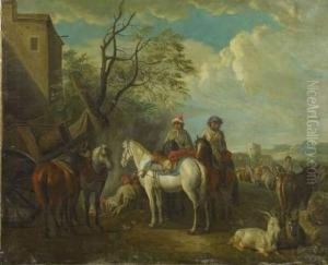 La Halte Des Cavaliers by Francesco Giuseppe Casanova