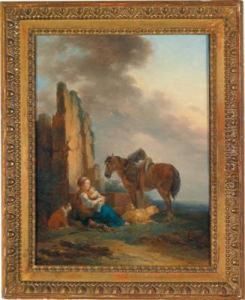 La Pastorella In Riposo by Francesco Giuseppe Casanova