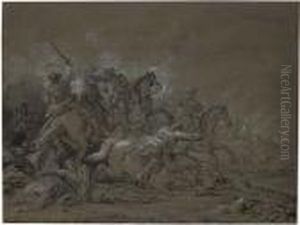 A Cavalry Skirmish by Francesco Giuseppe Casanova
