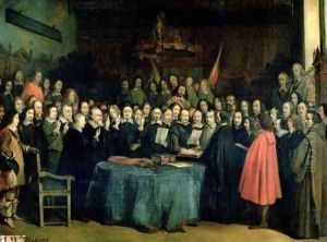 The Swearing of the Oath of Ratification of the Treaty of Munster by Claude Jacquand