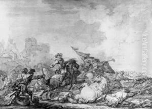 A Battle Outside A City by Francesco Giuseppe Casanova