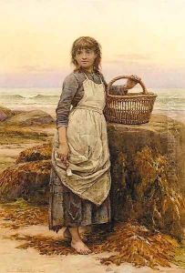 Gathering clams by Henry James Johnstone