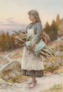 Gathering firewood by Henry James Johnstone