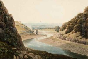 The Avon and Old Hotwell House from St Vincents Rocks by Samuel Jackson