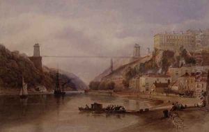 The Proposed Suspension Bridge from Rownham Ferry