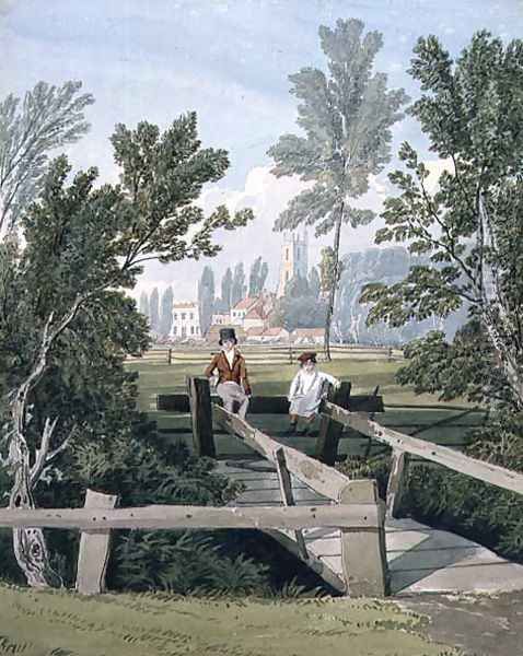 Two Boys on a Stile at Brislington Brook - view 1
