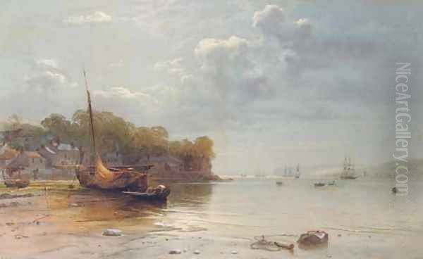 Conway harbour at low tide, Wales - view 1