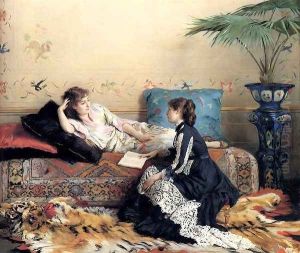 Idle Moments by Gustave Leonhard de Jonghe