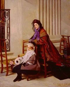 Sunday Morning by Gustave Leonhard de Jonghe