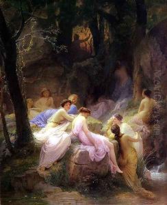 Nymphs Listening to the Songs of Orpheus by Charles Francois Jalabert