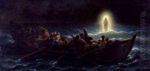 Le Christ marchant sur la mer (Christ walking on the waters) by Charles Francois Jalabert