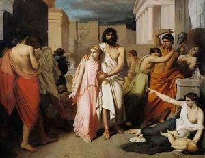 Oedipus and Antigone or The Plague of Thebes by Charles Francois Jalabert