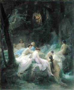 Nymphs Listening to the Songs of Orpheus 2 by Charles Francois Jalabert