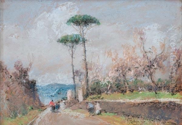 Sentiero In Campagna Con Figure - view 1