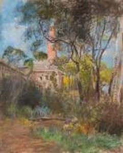 Pineta Con Caseggiato E Faro
