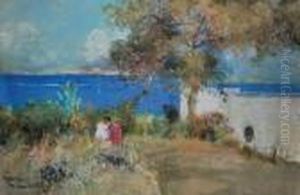 Enfants A Ischia. by Giuseppe Casciaro