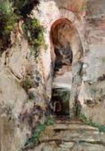 L'entrata Del Castello D'ischia by Giuseppe Casciaro