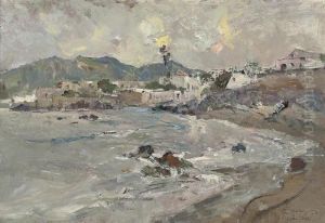 A Village On The Amalfi Coast by Giuseppe Casciaro