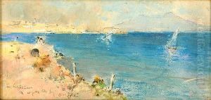 Scorcio Del Golfo Di Napoli by Giuseppe Casciaro