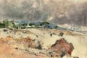 Paesaggio Con Figure by Giuseppe Casciaro