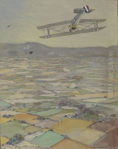 Sopwith Camel Looping by Frank Johnston