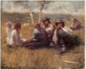 Le Repos Des Paysans by Giuseppe Casciaro