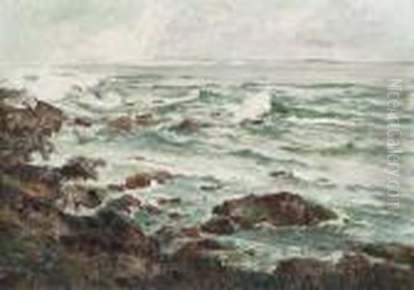 Waves Breaking On A Rocky Coastline - view 1