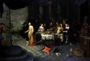 Figures in an Interior by Hieronymus Janssens
