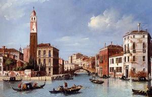 View Of The Entrance To The Cannareggio Canal With The Church Of San Geremia And The Palazzo Labia, Venice