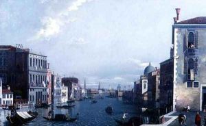 The Grand Canal looking towards the Dogana and the Doges Palace by William James