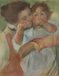 Portrait Of Mother And Child by Mary Cassatt