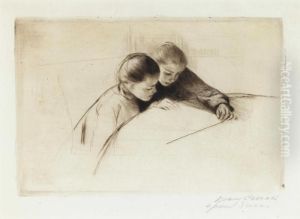 The Map [the Lesson] by Mary Cassatt